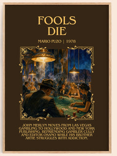 Fools Die Minimalist Book Poster by Mario Puzo – book poster