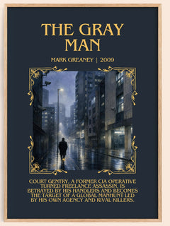 The Gray Man Minimalist Book Poster by Mark Greaney – image 1