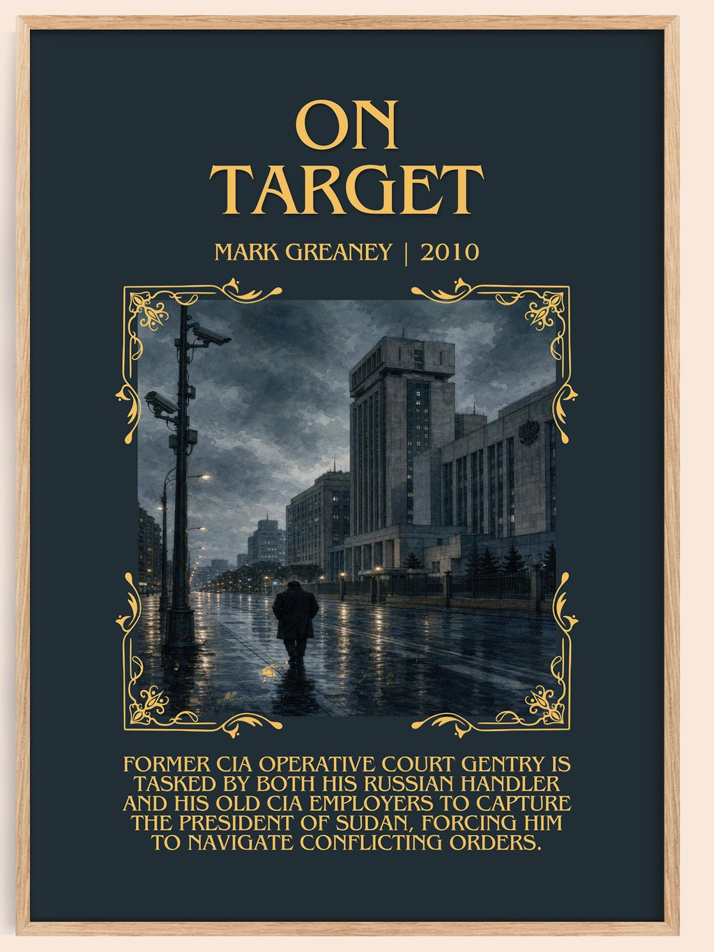 On Target Minimalist Book Poster by Mark Greaney – book poster