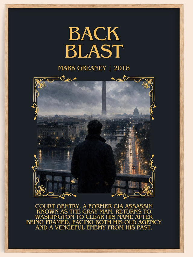 Back Blast Minimalist Book Poster by Mark Greaney