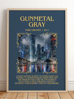 Gunmetal Gray Minimalist Book Poster by Mark Greaney – image 2