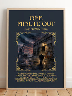 One Minute Out Minimalist Book Poster by Mark Greaney – image 2