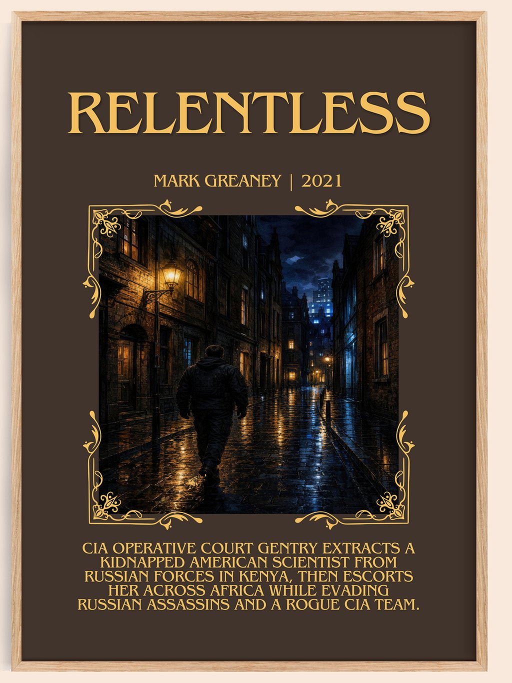 Relentless Minimalist Book Poster by Mark Greaney – book poster