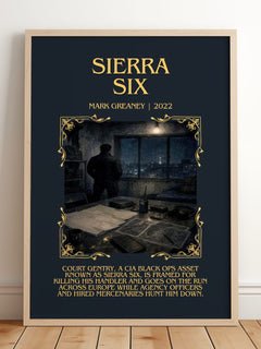 Sierra Six Minimalist Book Poster by Mark Greaney – image 2