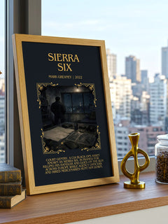 Sierra Six Minimalist Book Poster by Mark Greaney – image 3