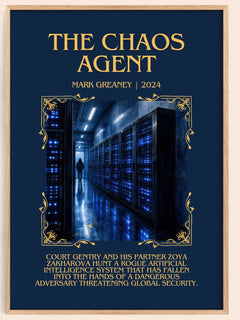 The Chaos Agent Minimalist Book Poster by Mark Greaney – book poster