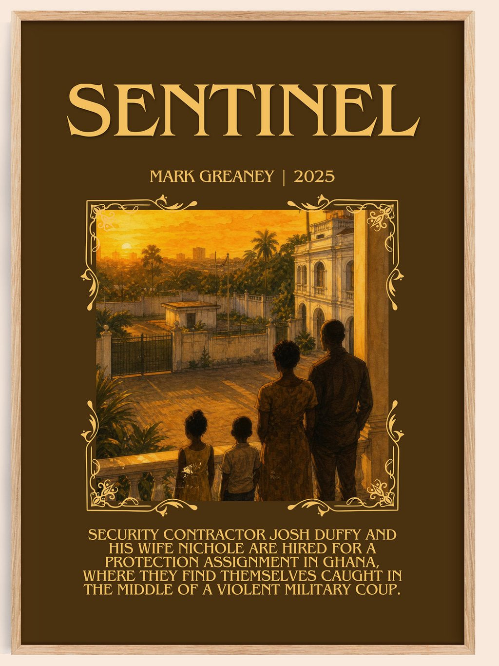 Sentinel Minimalist Book Poster by Mark Greaney – book poster