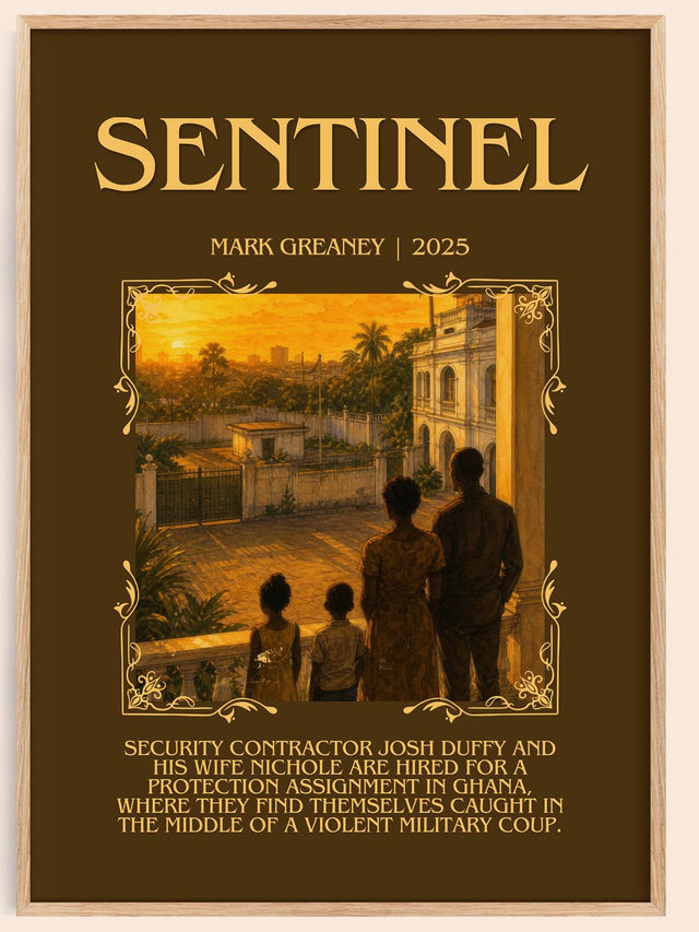 Sentinel Minimalist Book Poster by Mark Greaney
