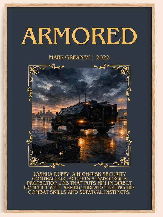 Armored Minimalist Book Poster by Mark Greaney