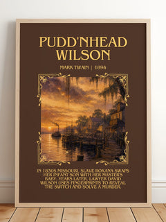 Pudd'Nhead Wilson Minimalist Book Poster by Mark Twain – image 2