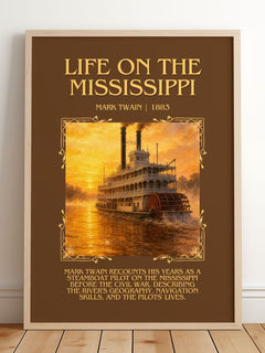 Life On The Mississippi Minimalist Book Poster by Mark Twain – image 2