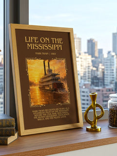 Life On The Mississippi Minimalist Book Poster by Mark Twain – image 3