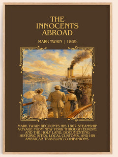 The Innocents Abroad Minimalist Book Poster by Mark Twain – image 1