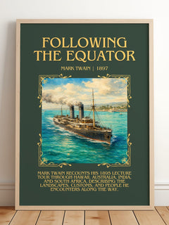 Following The Equator Minimalist Book Poster by Mark Twain – image 2