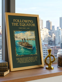 Following The Equator Minimalist Book Poster by Mark Twain – image 3