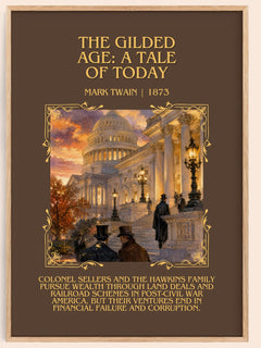 The Gilded Age: A Tale Of Today Minimalist Book Poster by Mark Twain – image 1