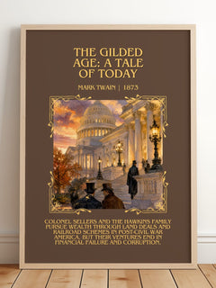 The Gilded Age: A Tale Of Today Minimalist Book Poster by Mark Twain – image 2