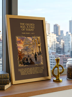 The Gilded Age: A Tale Of Today Minimalist Book Poster by Mark Twain – image 3