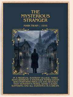 The Mysterious Stranger Minimalist Book Poster by Mark Twain – image 1