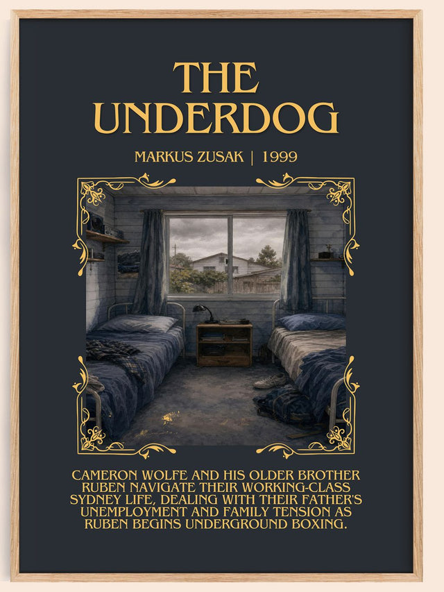The Underdog Minimalist Book Poster by Markus Zusak