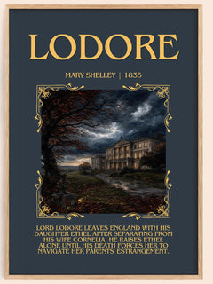 Lodore Minimalist Book Poster by Mary Shelley – image 1