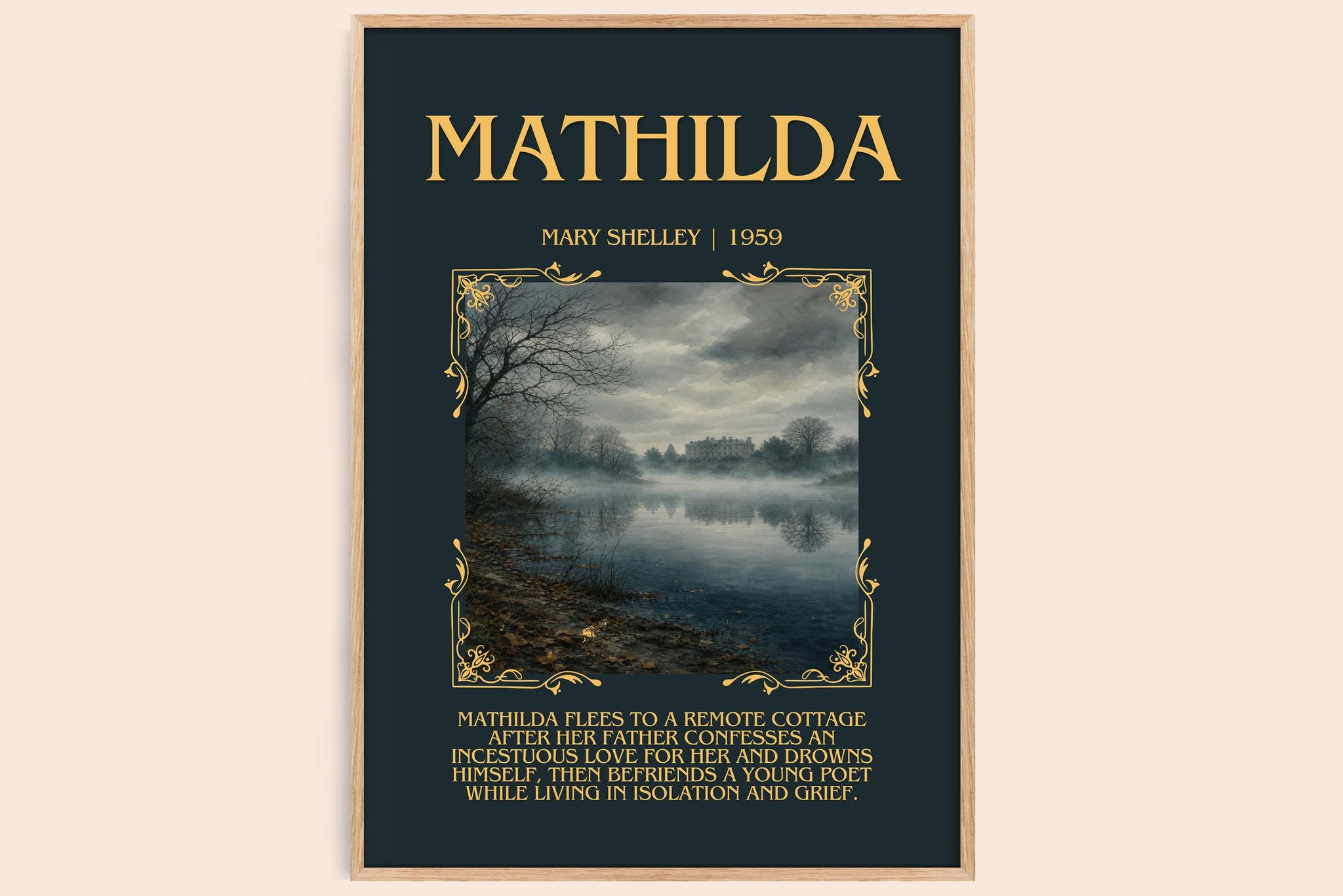 Mathilda Minimalist Book Poster by Mary Shelley