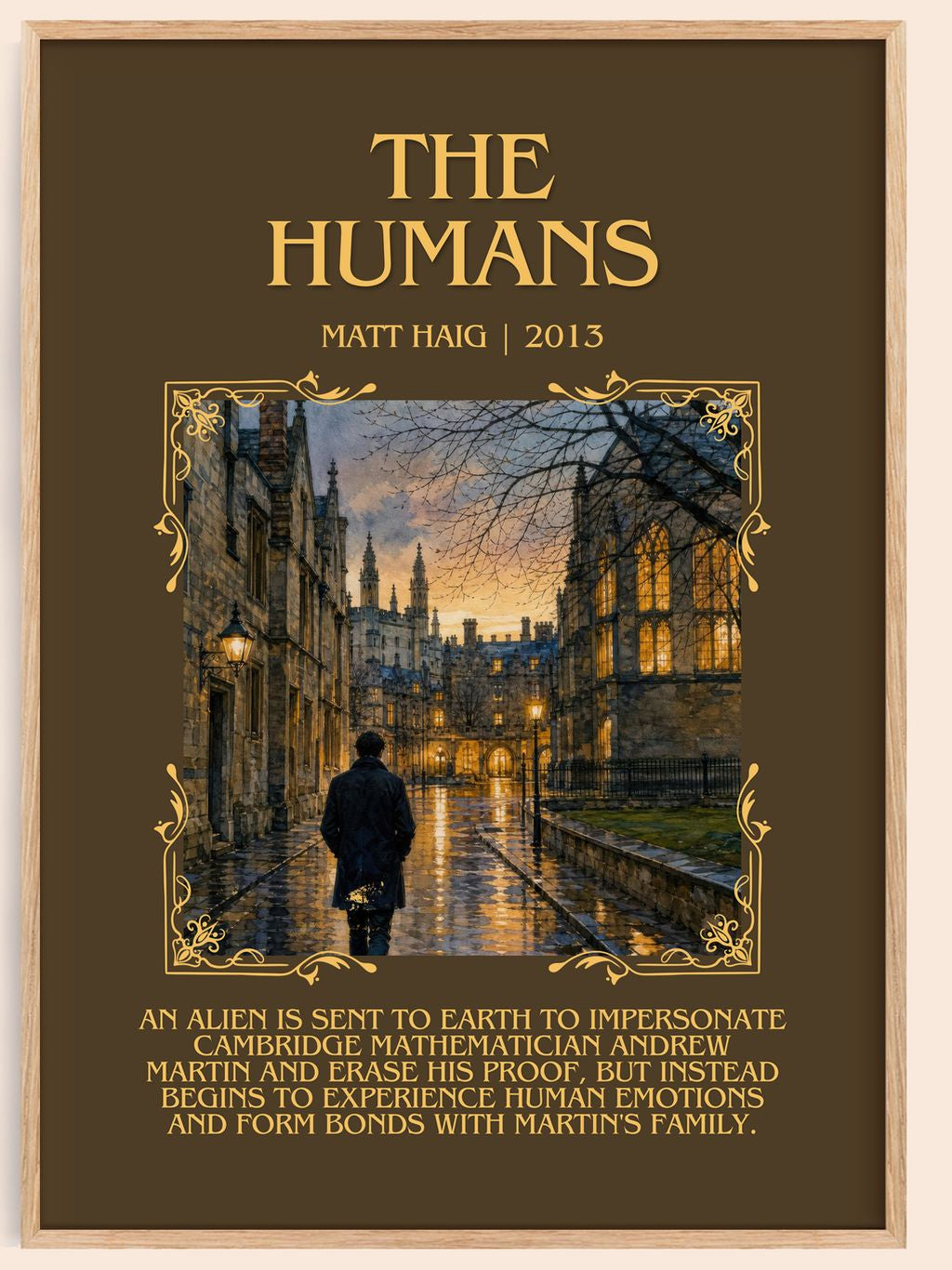 The Humans Minimalist Book Poster by Matt Haig – book poster