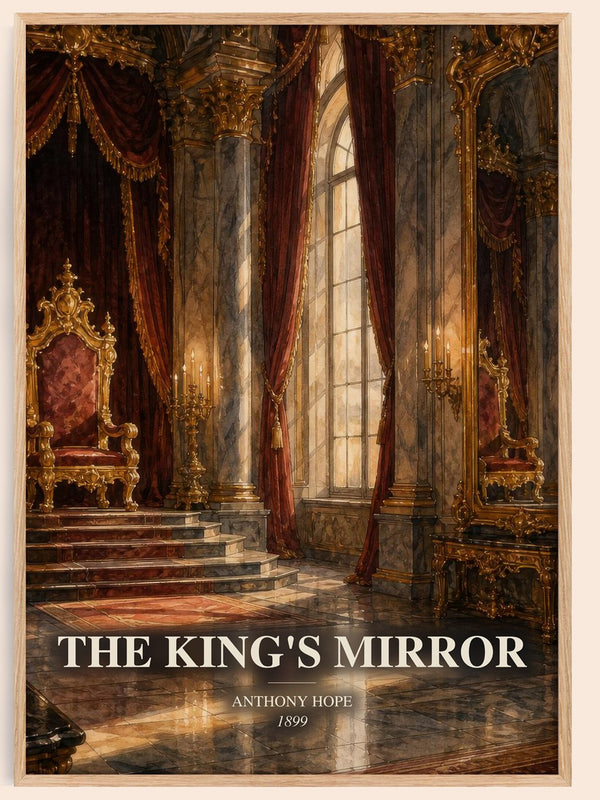The King'S Mirror watercolour book poster by Anthony Hope – framed literary art print