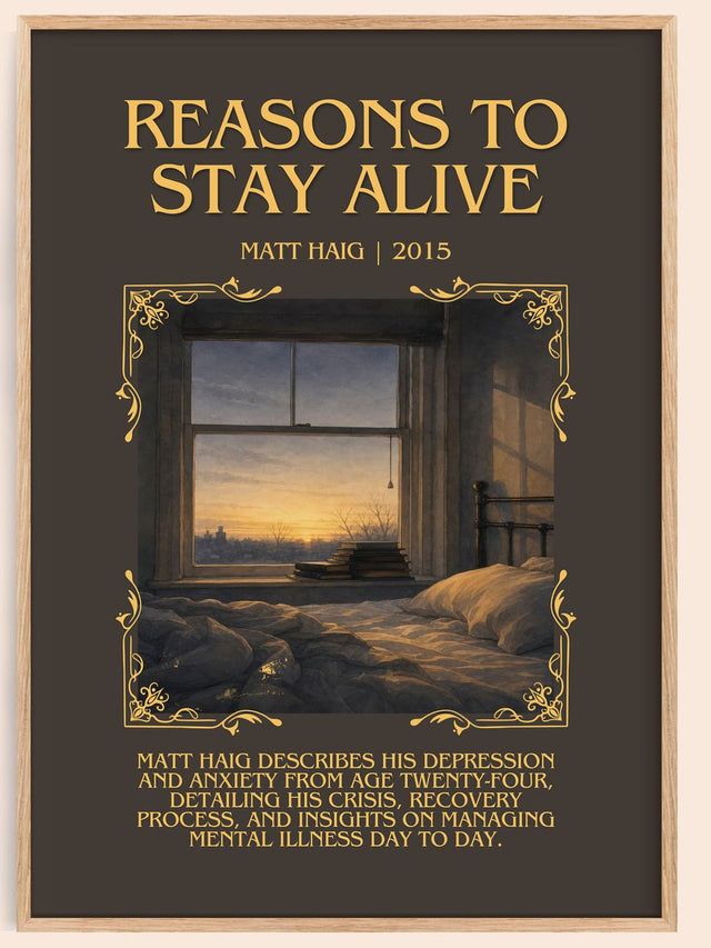 Reasons To Stay Alive Minimalist Book Poster by Matt Haig