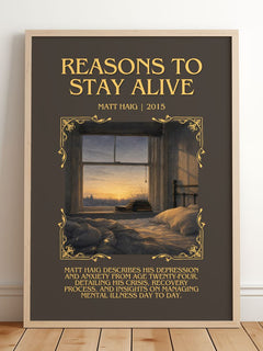 Reasons To Stay Alive Minimalist Book Poster by Matt Haig – image 2
