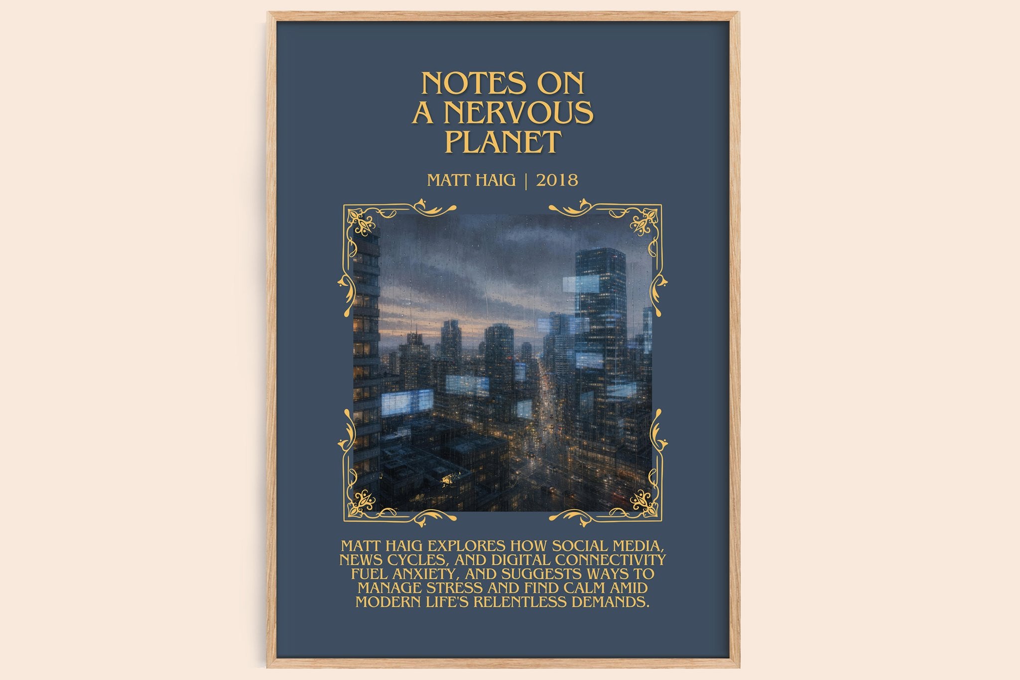 Notes On A Nervous Planet Minimalist Book Poster by Matt Haig