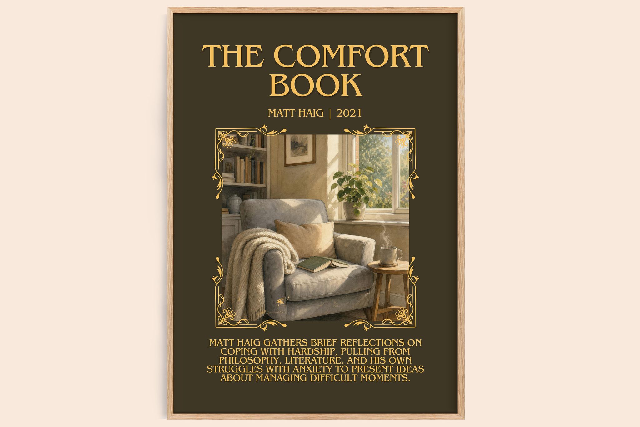The Comfort Book Minimalist Book Poster by Matt Haig