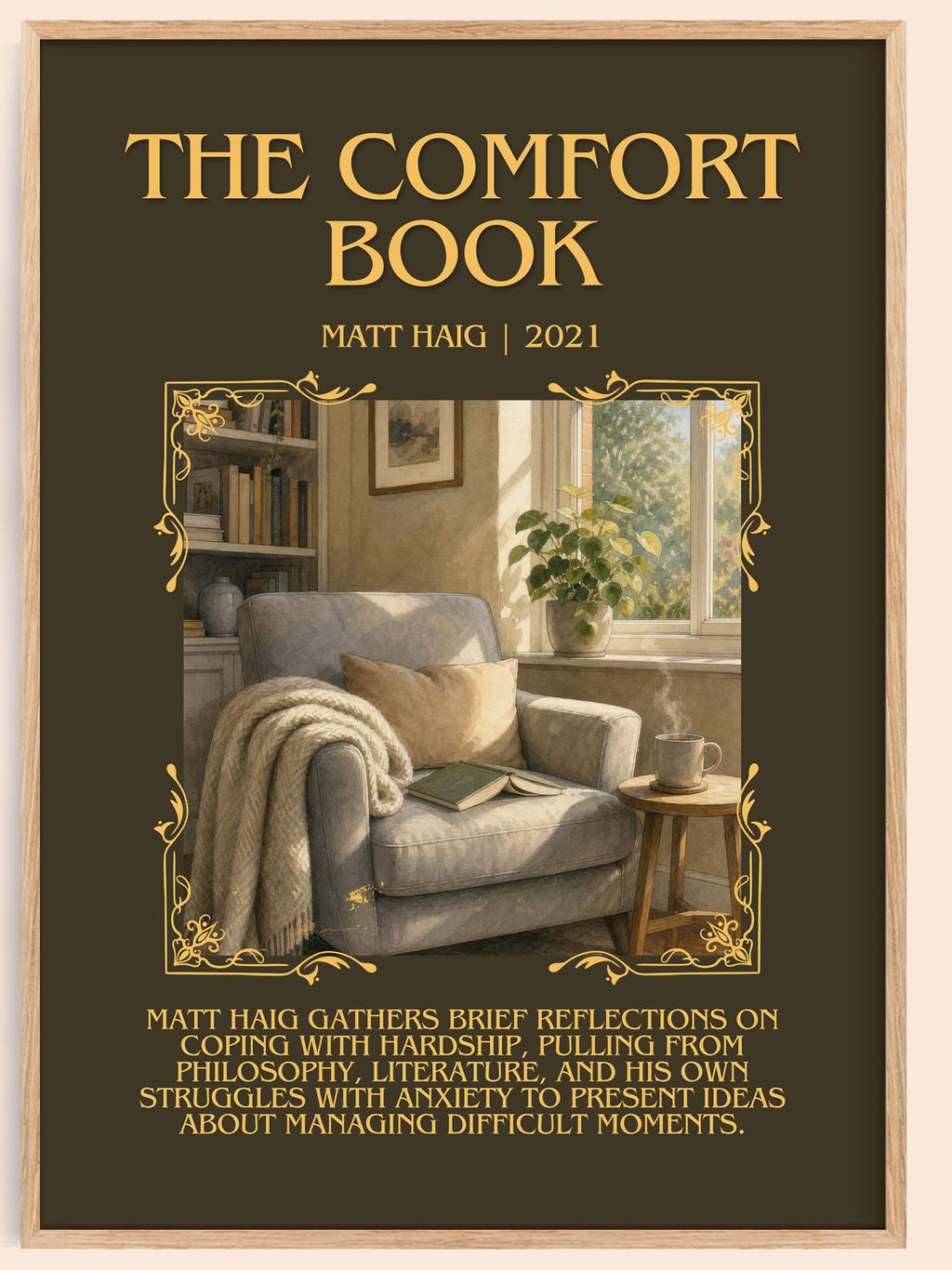 The Comfort Book Minimalist Book Poster by Matt Haig – book poster
