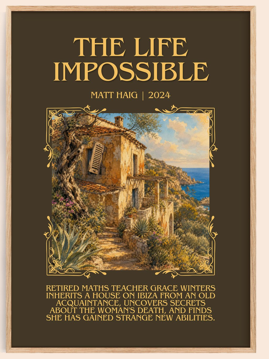 The Life Impossible Minimalist Book Poster by Matt Haig – book poster