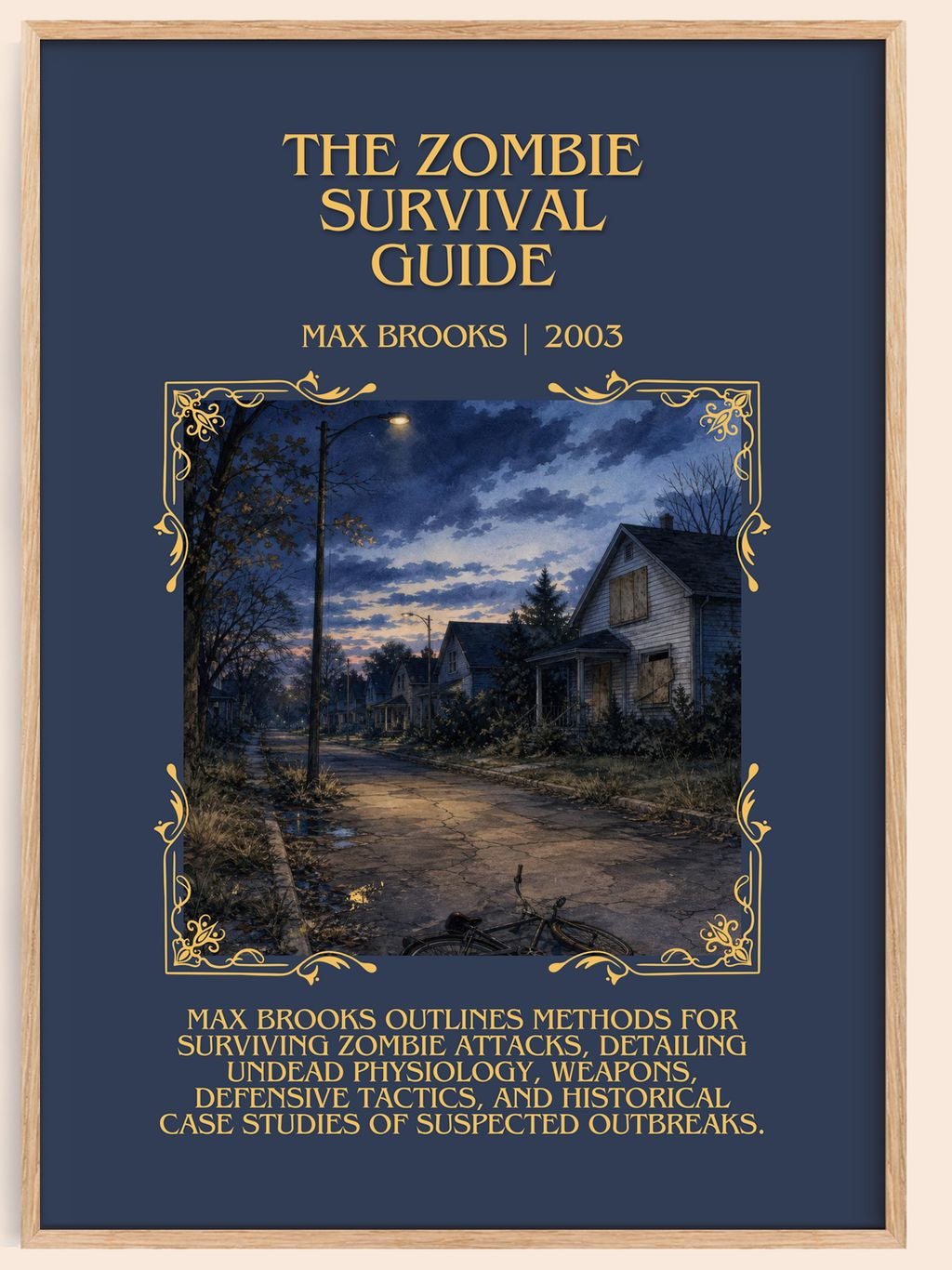 The Zombie Survival Guide Minimalist Book Poster by Max Brooks – book poster