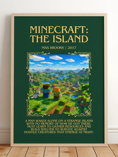 Minecraft: The Island Minimalist Book Poster by Max Brooks – image 2