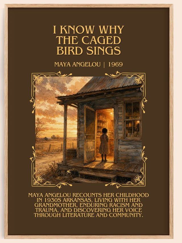 I Know Why The Caged Bird Sings Minimalist Book Poster by Maya Angelou
