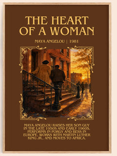 The Heart Of A Woman Minimalist Book Poster by Maya Angelou – image 1