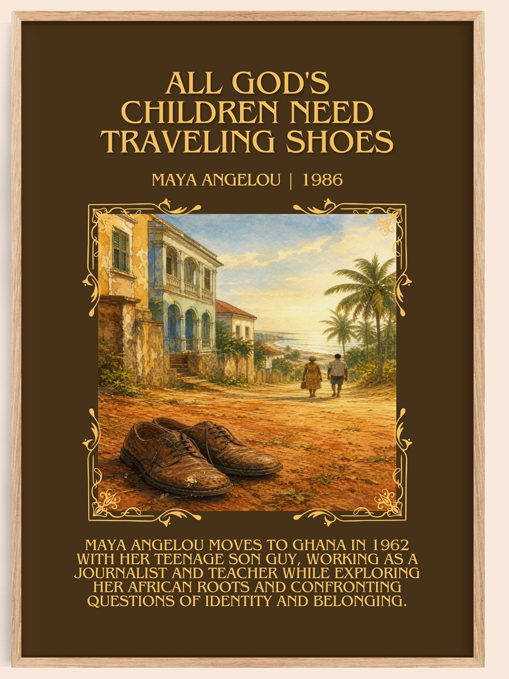All God'S Children Need Traveling Shoes Minimalist Book Poster – book poster