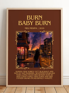 Burn Baby Burn Minimalist Book Poster by Meg Medina – image 2