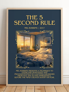 The 5 Second Rule Minimalist Book Poster by Mel Robbins – image 2