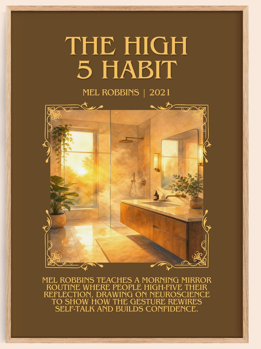 The High 5 Habit Minimalist Book Poster by Mel Robbins – book poster