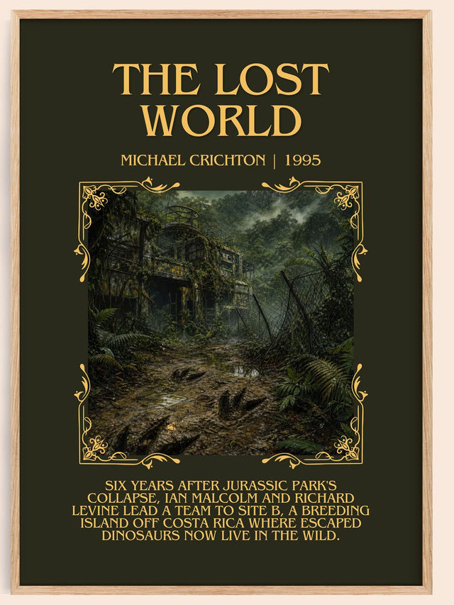 The Lost World Minimalist Book Poster by Michael Crichton