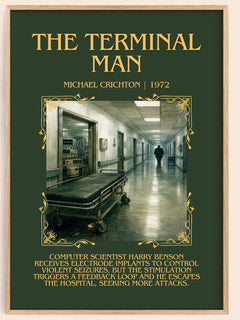 The Terminal Man Minimalist Book Poster by Michael Crichton – image 1