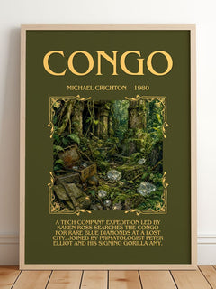 Congo Minimalist Book Poster by Michael Crichton – image 2