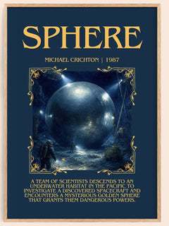 Sphere Minimalist Book Poster by Michael Crichton – image 1