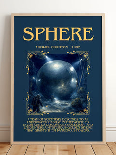 Sphere Minimalist Book Poster by Michael Crichton – image 2