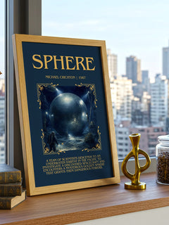 Sphere Minimalist Book Poster by Michael Crichton – image 3