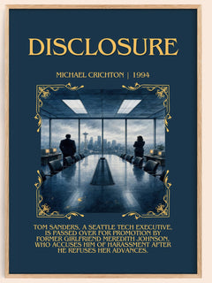 Disclosure Minimalist Book Poster by Michael Crichton – image 1