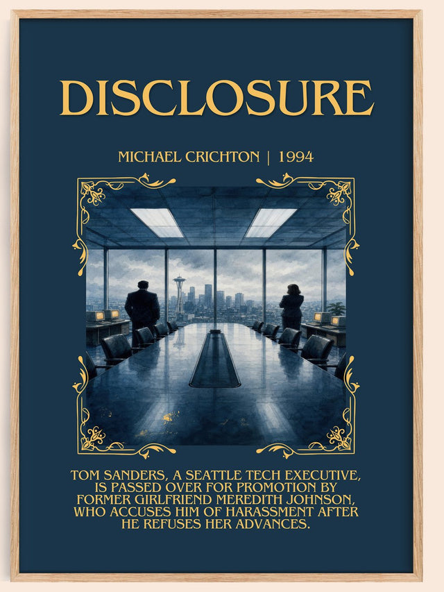 Disclosure Minimalist Book Poster by Michael Crichton